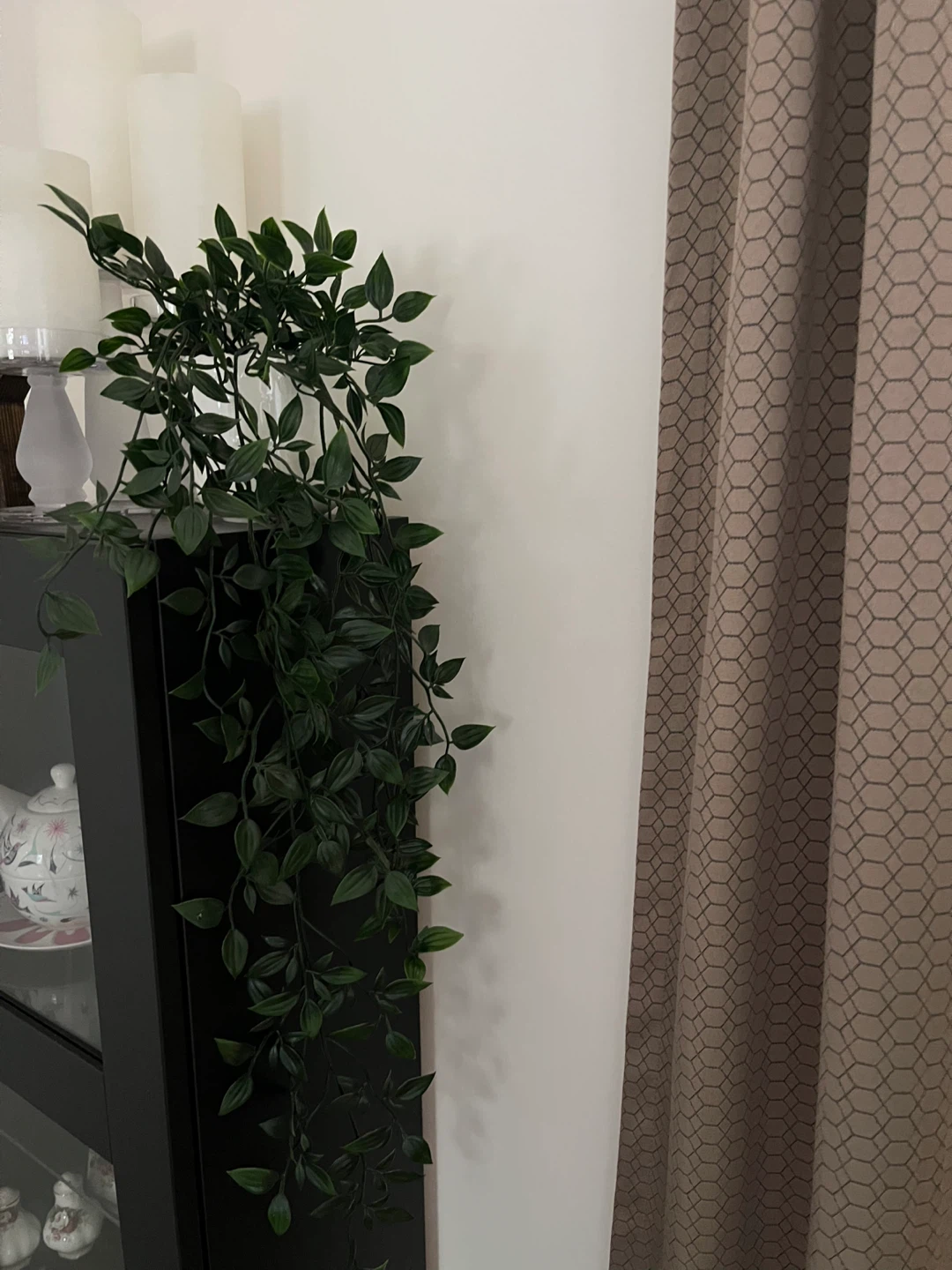 Faux Hanging Plant in White Textured Pot - photo 3
