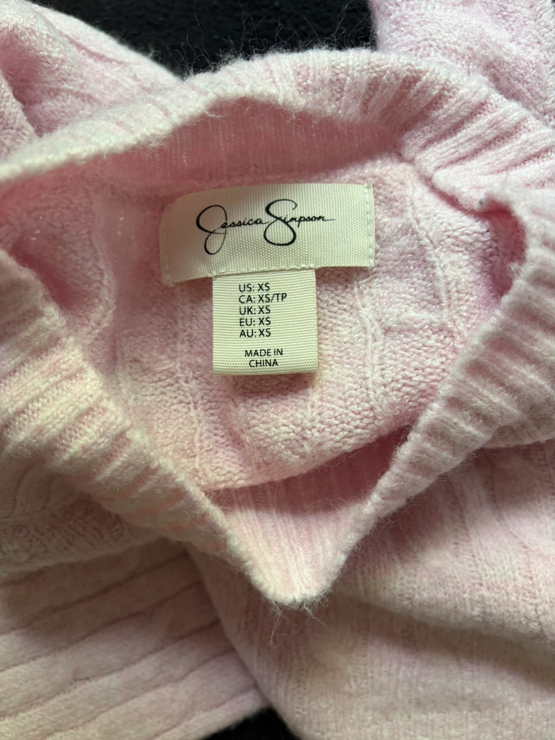 Jessica Simpson Pink Cable Knit Sweater - XS - photo 2
