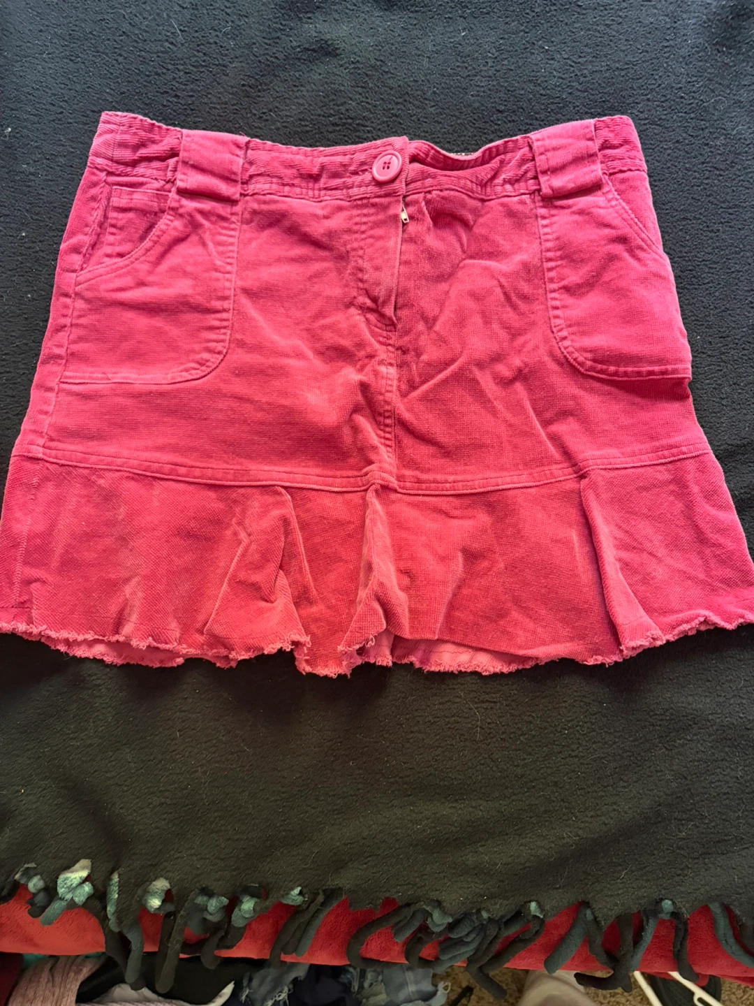 STAR CITY Pink Corduroy Ruffle Skirt - Size 7