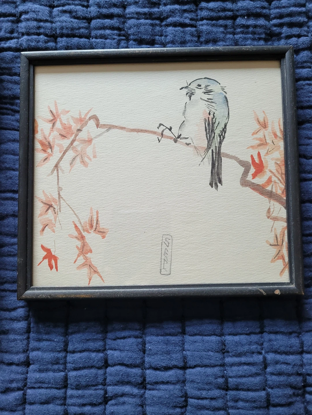 Framed Bird watercolors - Set of 2 - photo 2