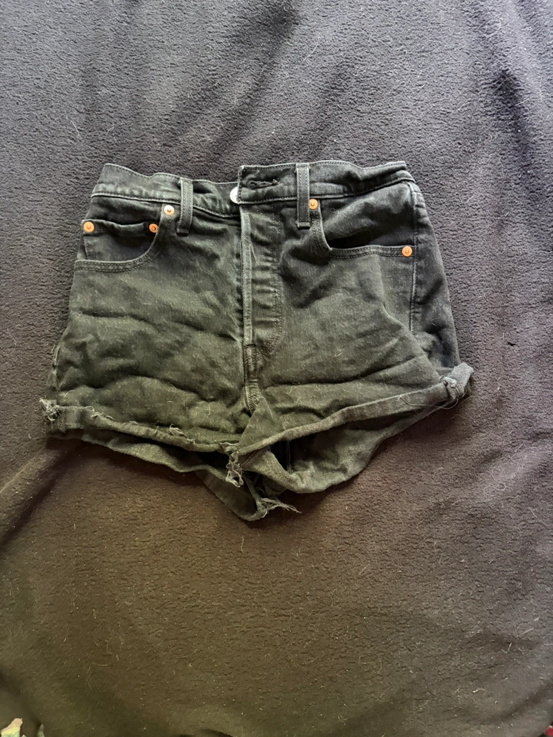 Levi's Ribcage Shorts Size 25 Black