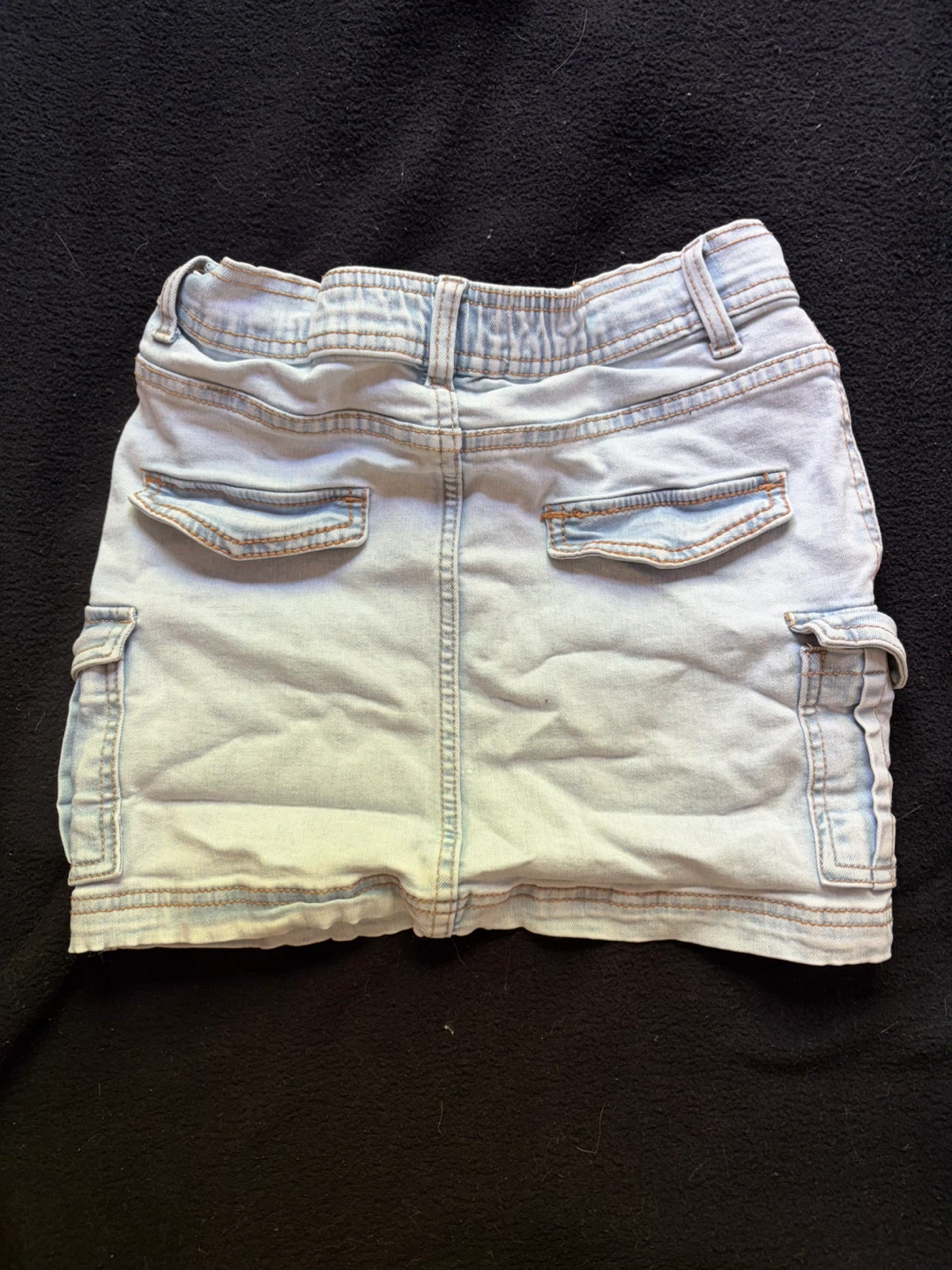 LOVEGEN Light Wash Denim Cargo Mini Skirt Size 0/25 - photo 3