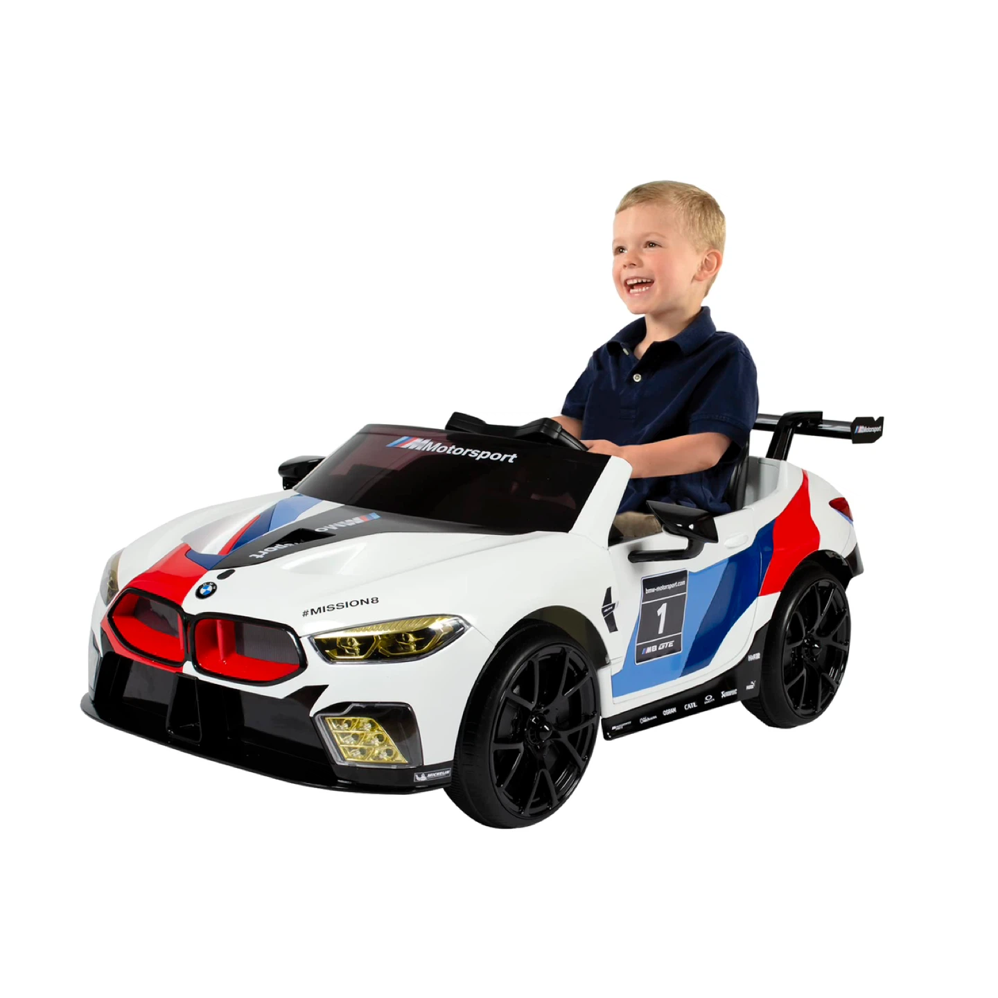 Kids Ride On Electric Car BMW M8 GTE White - photo 2