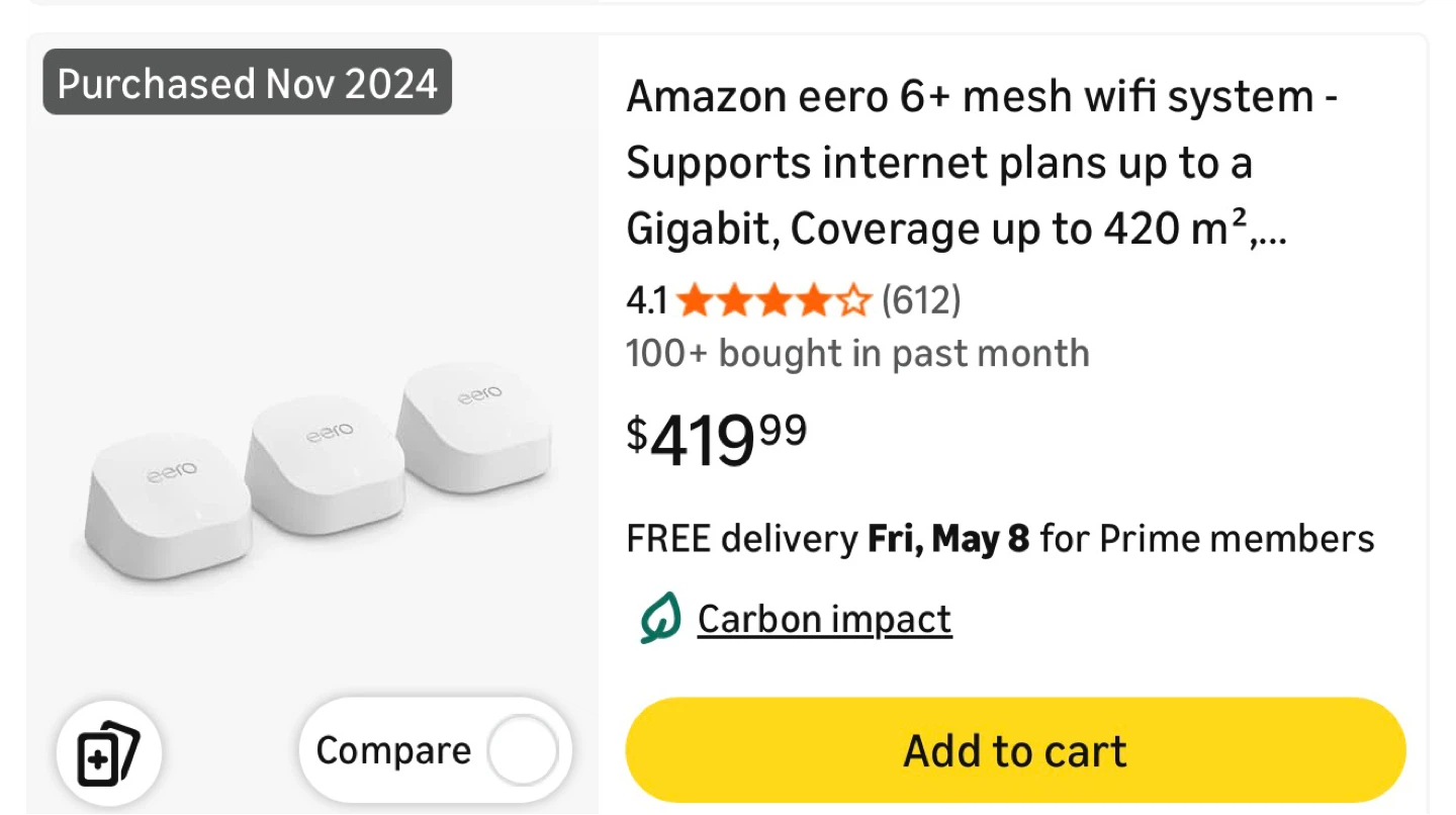 Amazon eero 6+ Mesh WiFi System with extra booster - photo 2