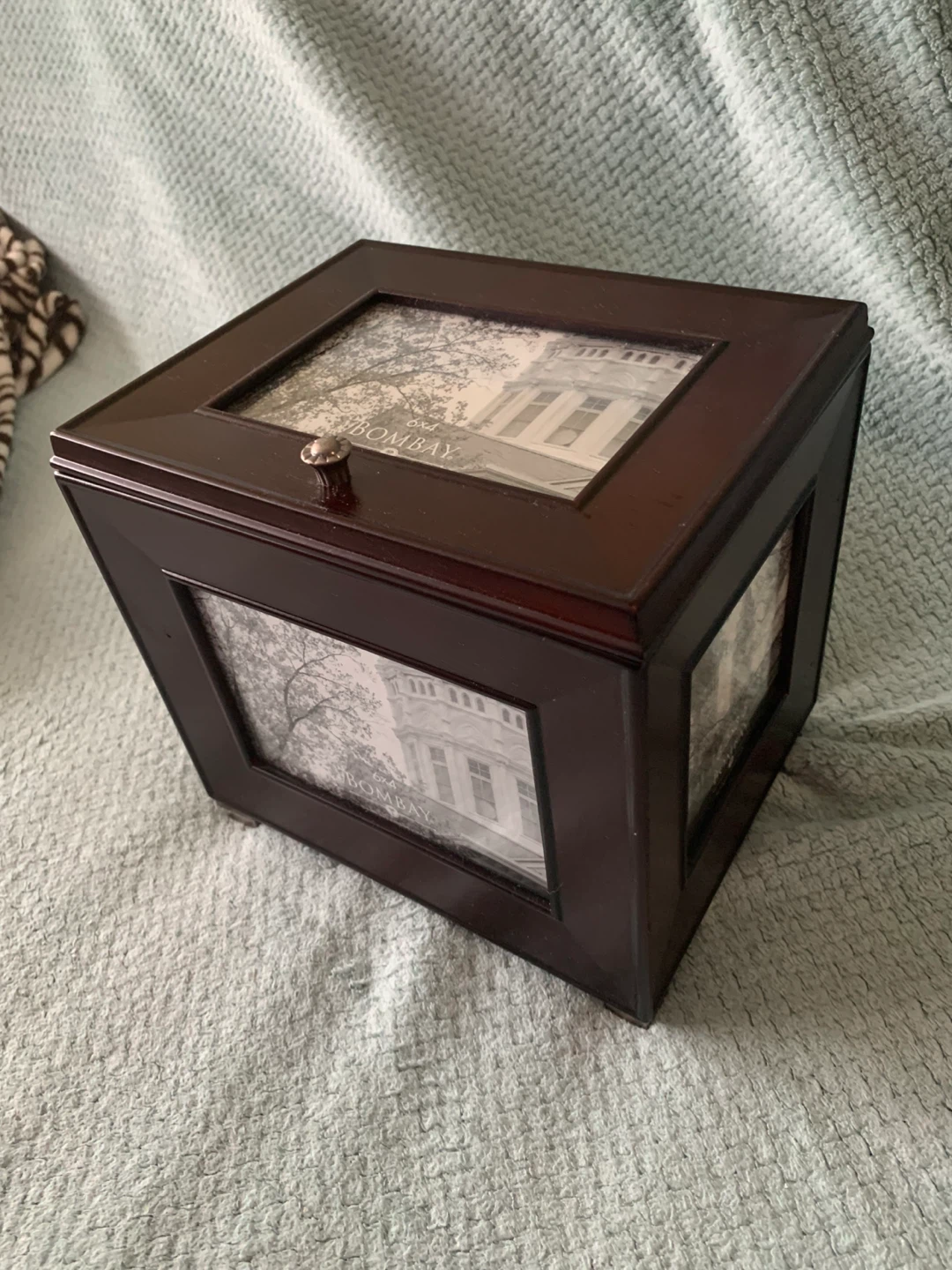 Bombay Company Wooden Photo Frame Storage Box