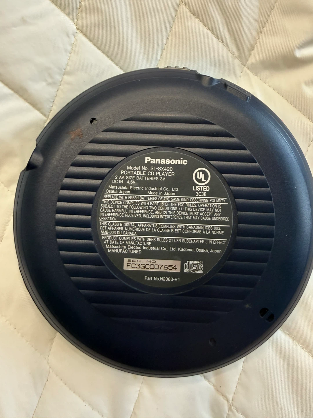 Panasonic SL-SX420 Portable CD MP3 Player - photo 5