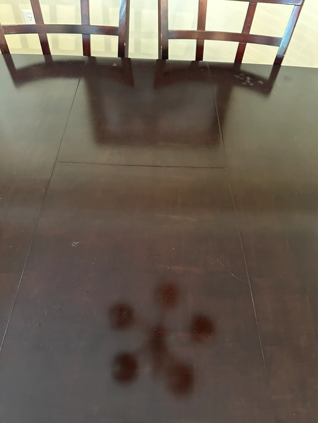 Dark Wood Dining Table and Chairs Set - photo 5