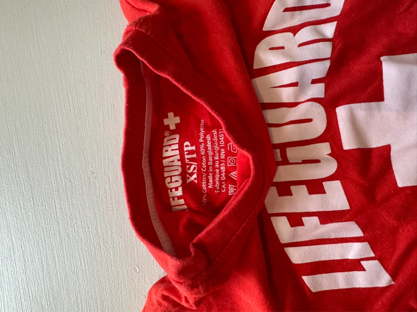Red Lifeguard T-Shirt - XS - photo 2
