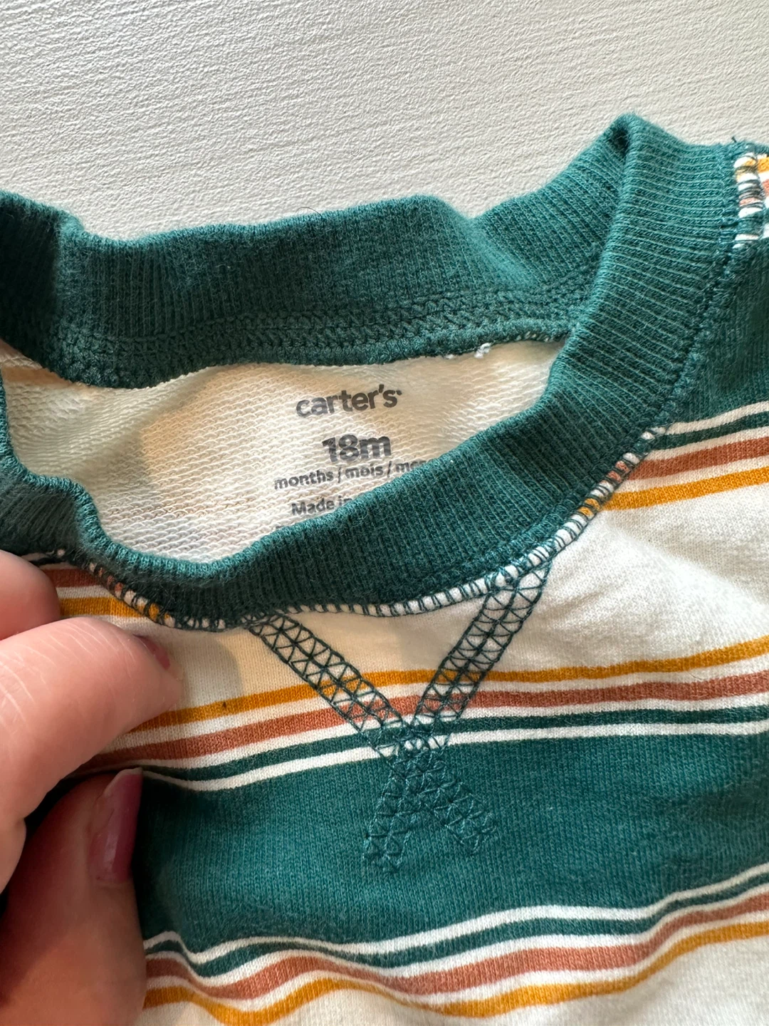 Carter's Striped Baby Bunting Suit - 18 Months - photo 2