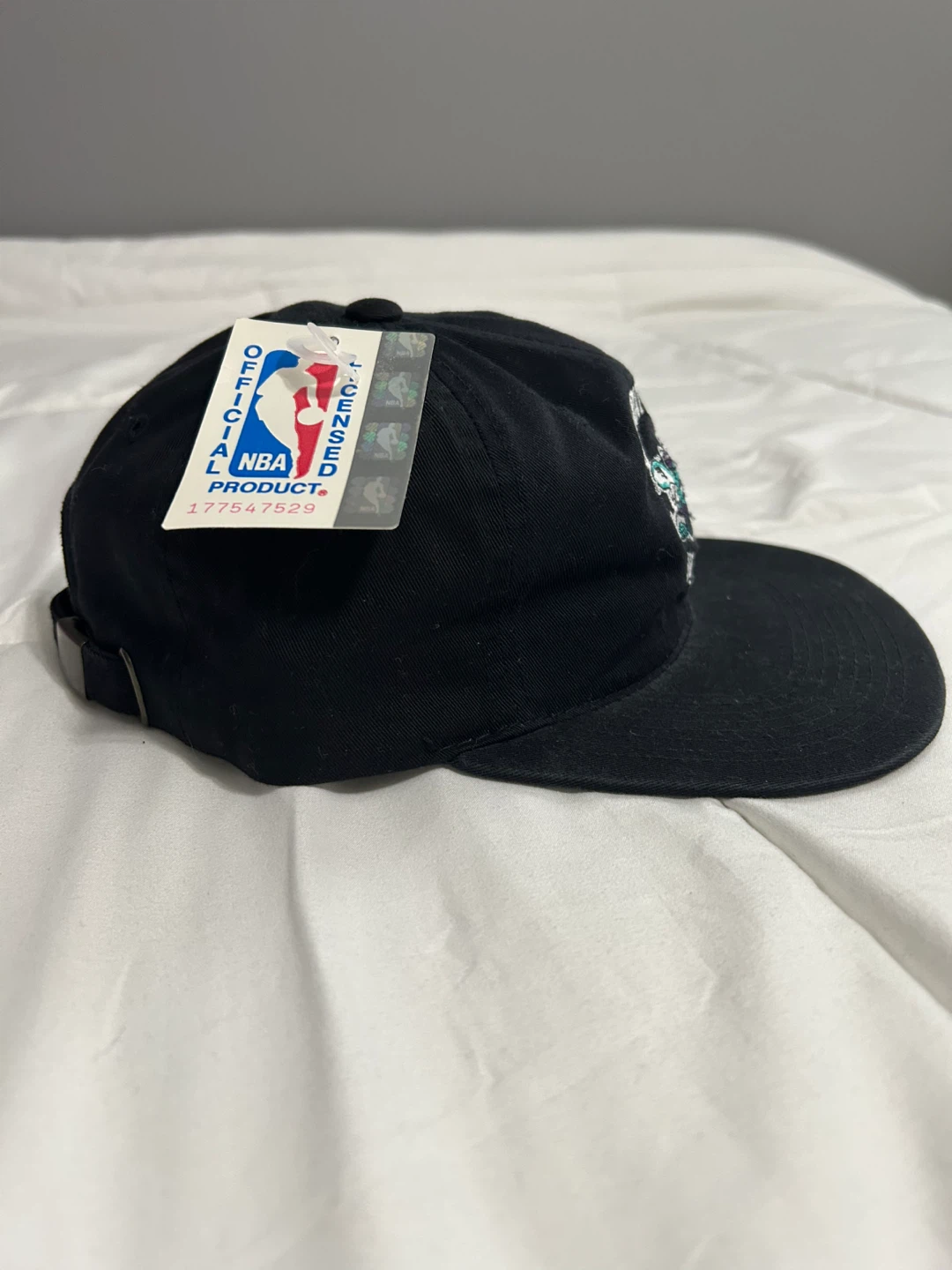 Vintage 90s Charlotte Hornets Hat NWT Black NBA Strapback Cap - photo 4