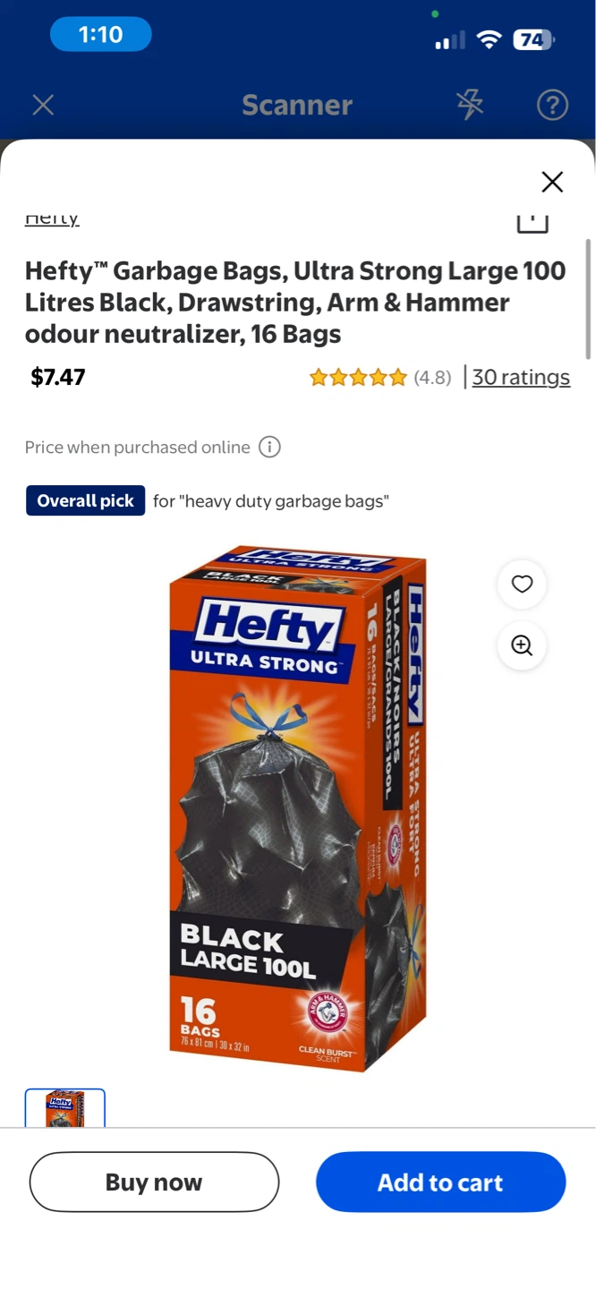 Hefty Ultra Strong Garbage Bags - photo 3