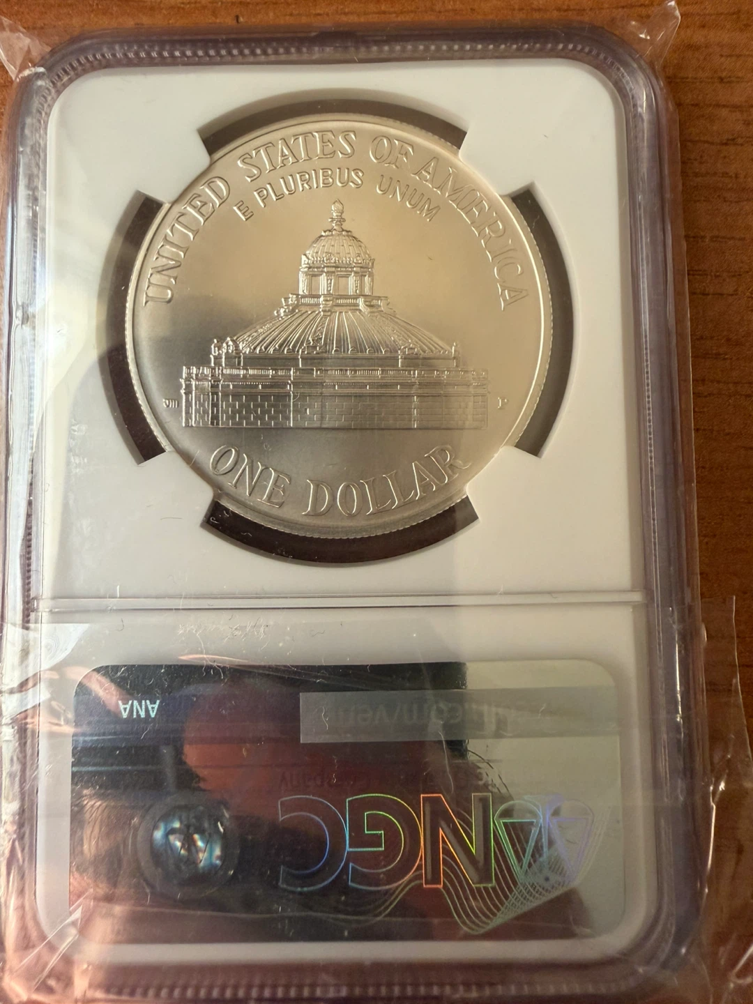 2000 P Silver  S$1 Library of Congress NGC MS 69 Coin - photo 2