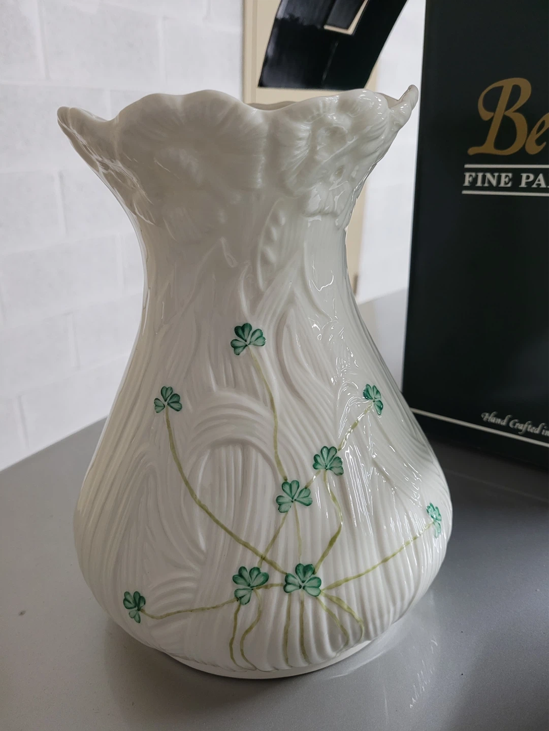 Belleek "Shamrock" Vase