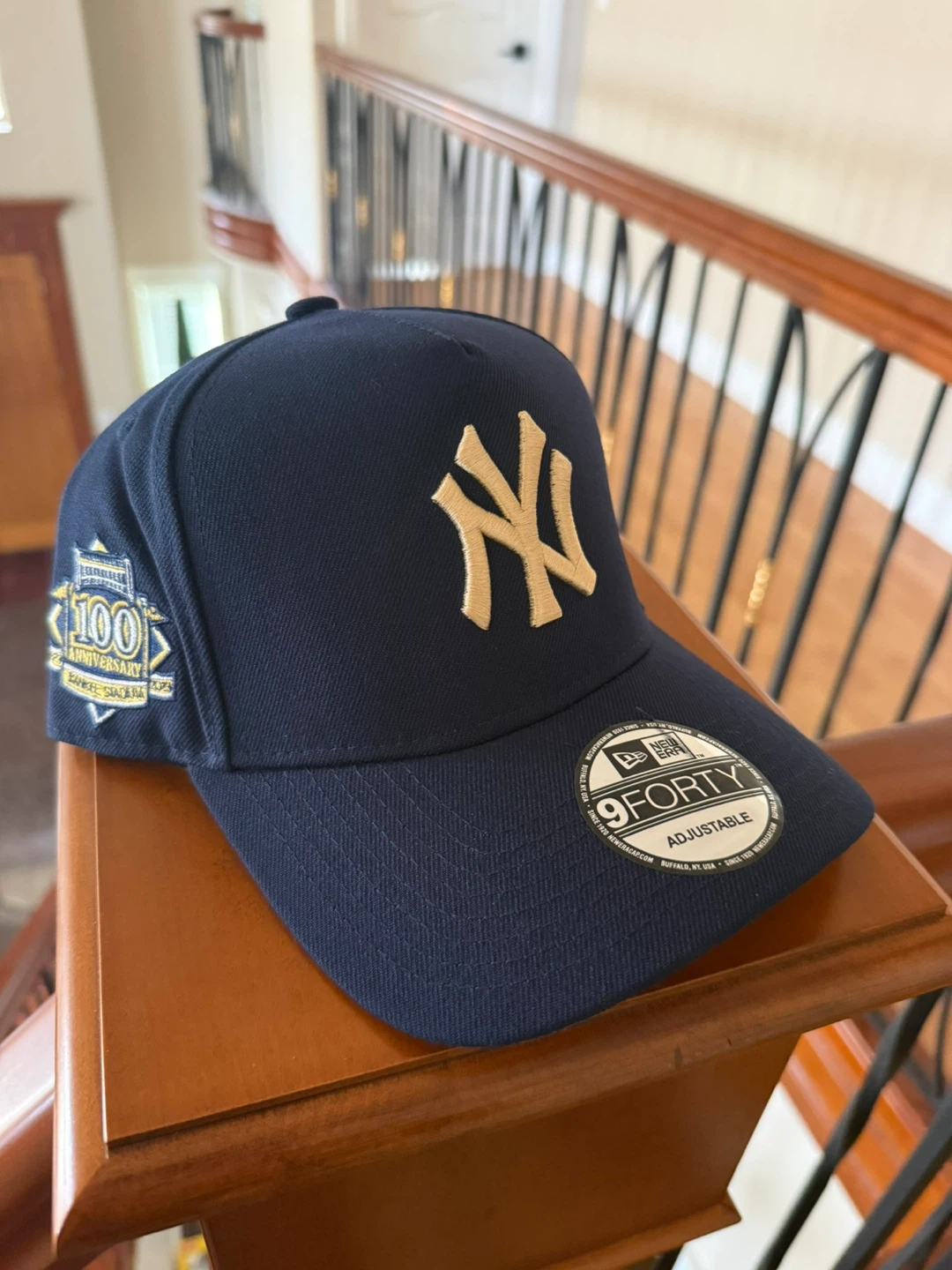 New York Yankees 100th Anniversary Fitted Cap - Blue/Gold