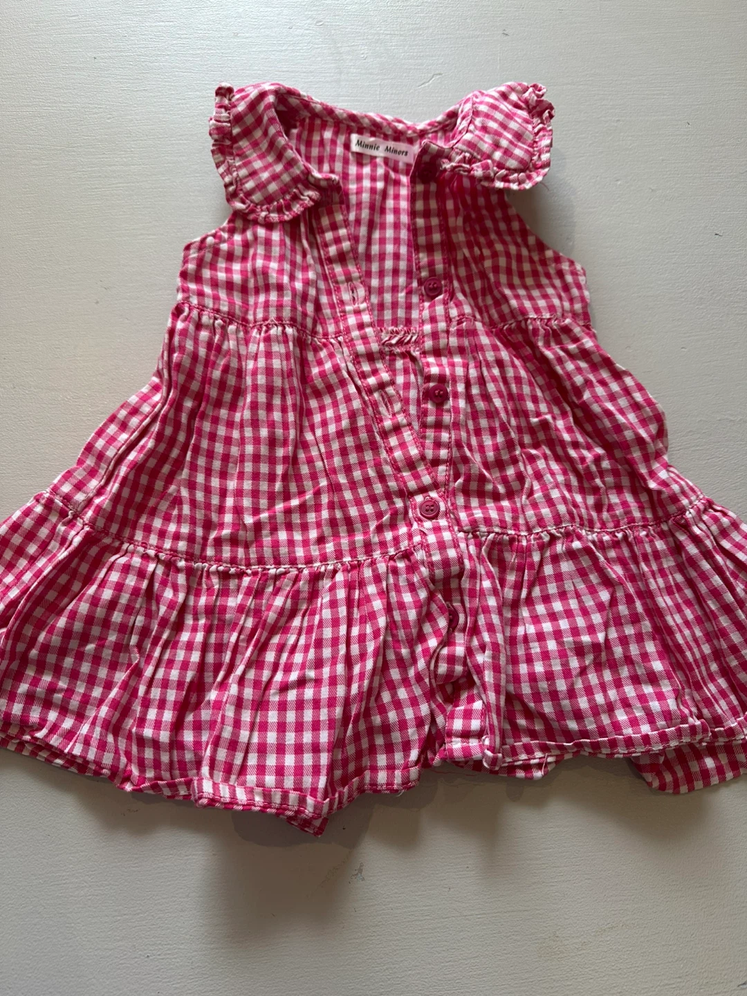 Minnie Minors Pink Gingham Dress