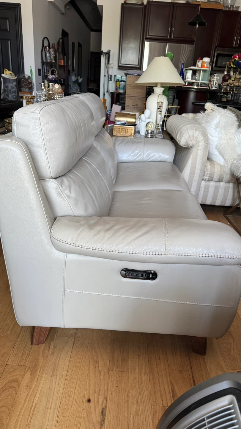 Leather Power Reclining Sofa - photo 2