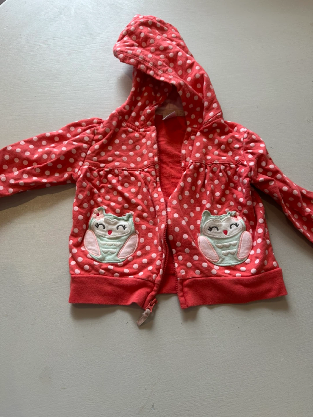 Baby Girl's Owl Zip-Up Hoodie Carters 18 months