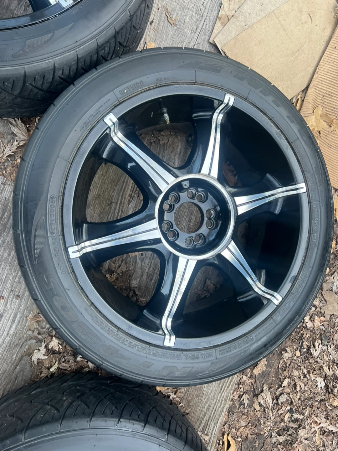 255/45ZR20 105Y Tires on Black and Silver Rims (Set of 4) - photo 2