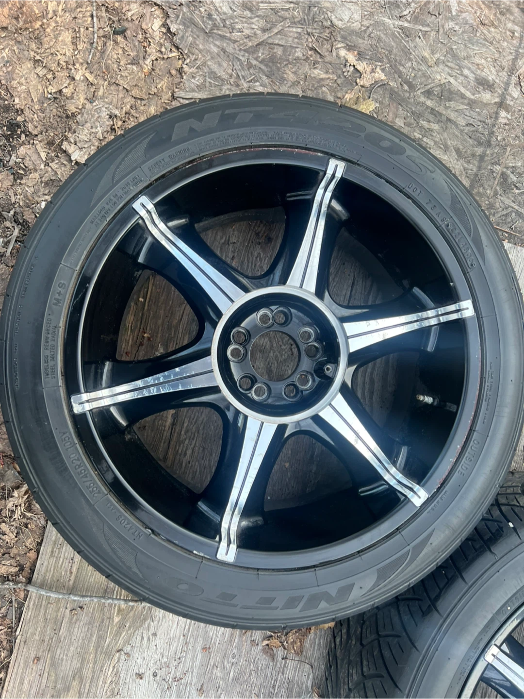 255/45ZR20 105Y Tires on Black and Silver Rims (Set of 4) - photo 3