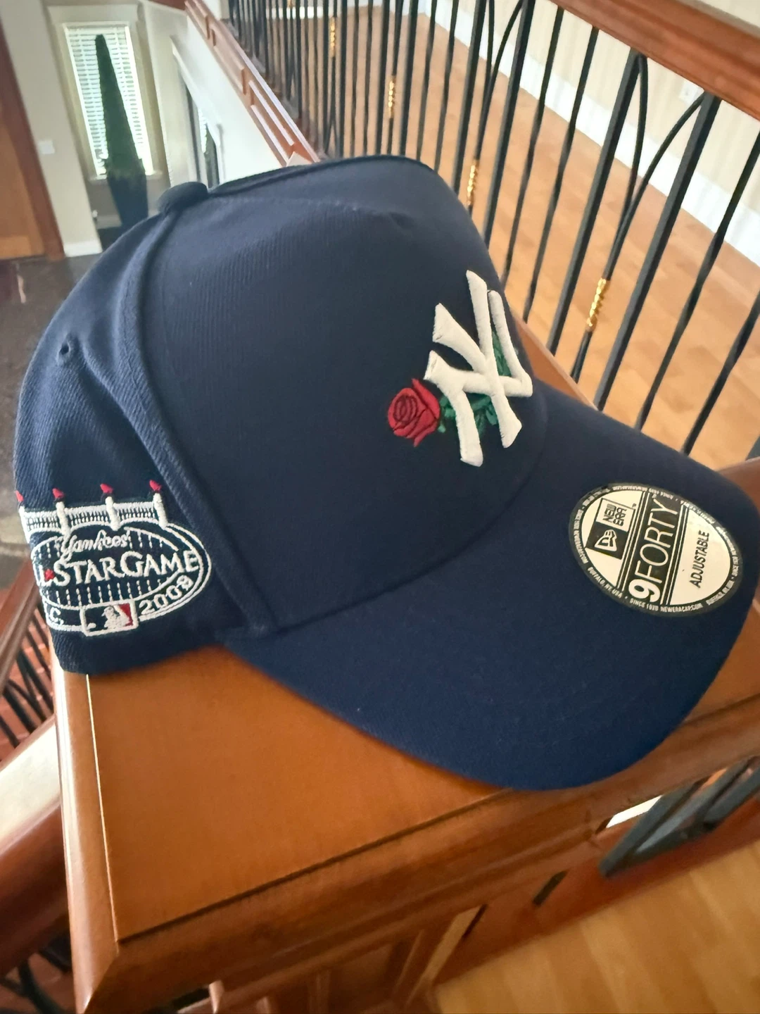 New York Yankees All-Star Game 2008 Navy w/ rose Cap - photo 2