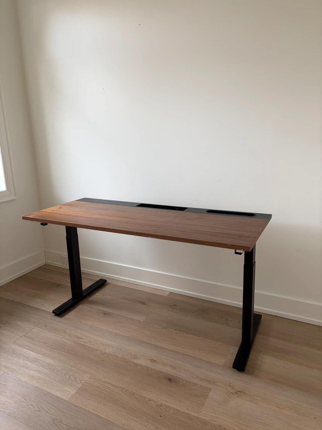 Standing Desk - Walnut Top, Black Frame