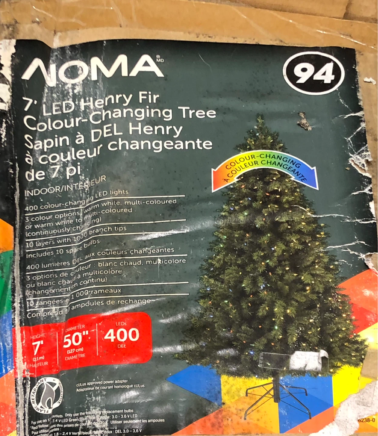 NOMA 7' LED Henry Fir Colour-Changing Tree