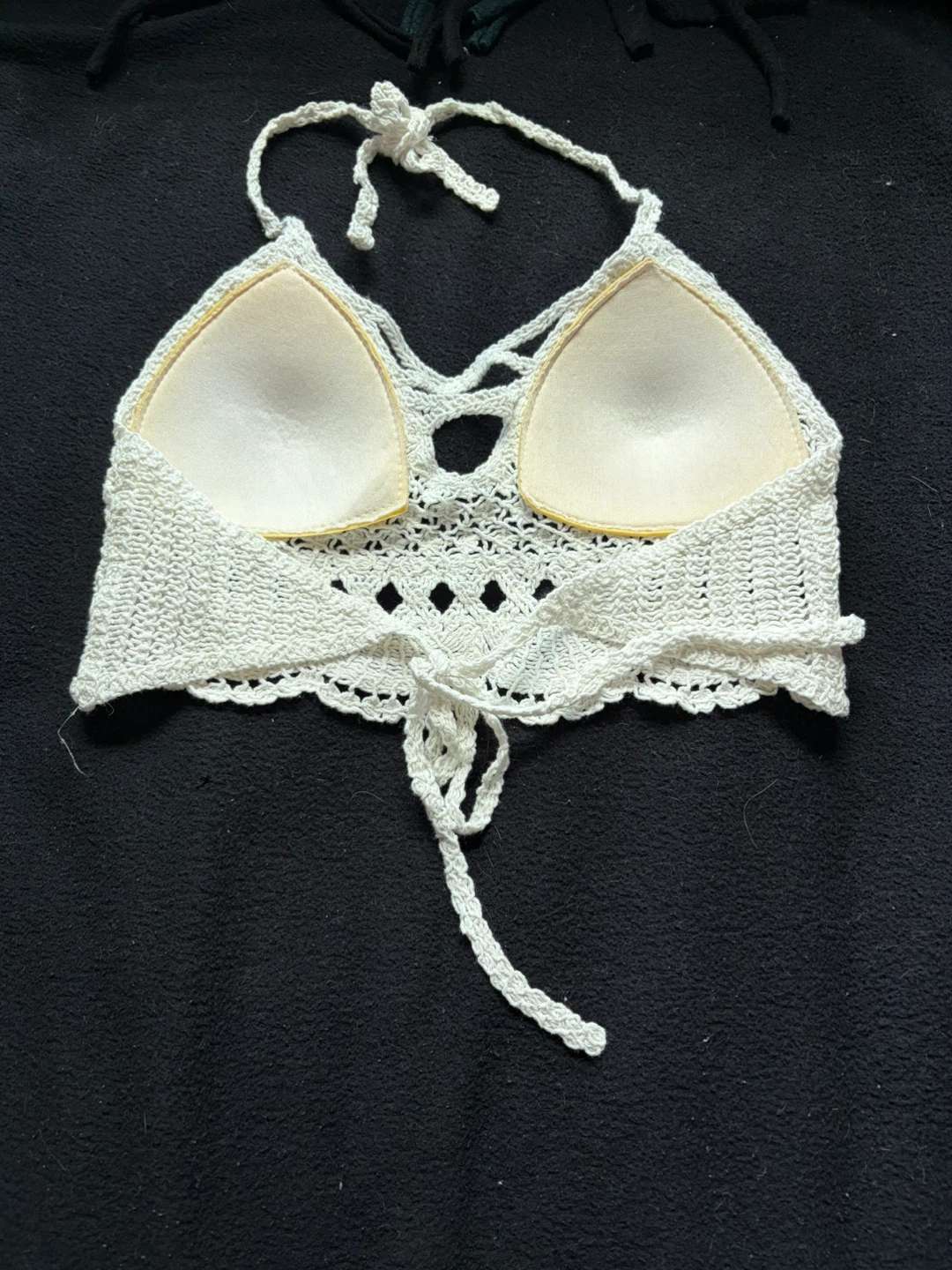 White Crochet Halter Top - photo 2