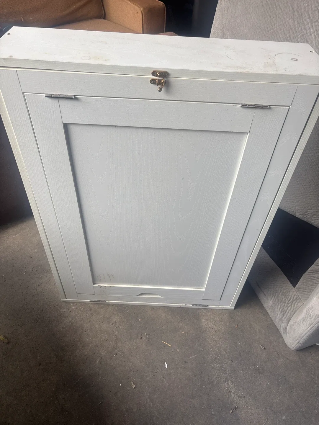 White Fold Down Wall Desk with Shelves