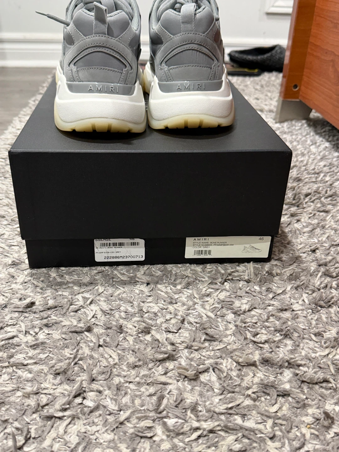 AMIRI Grey Bone Runner Sneakers Size 46 - photo 3