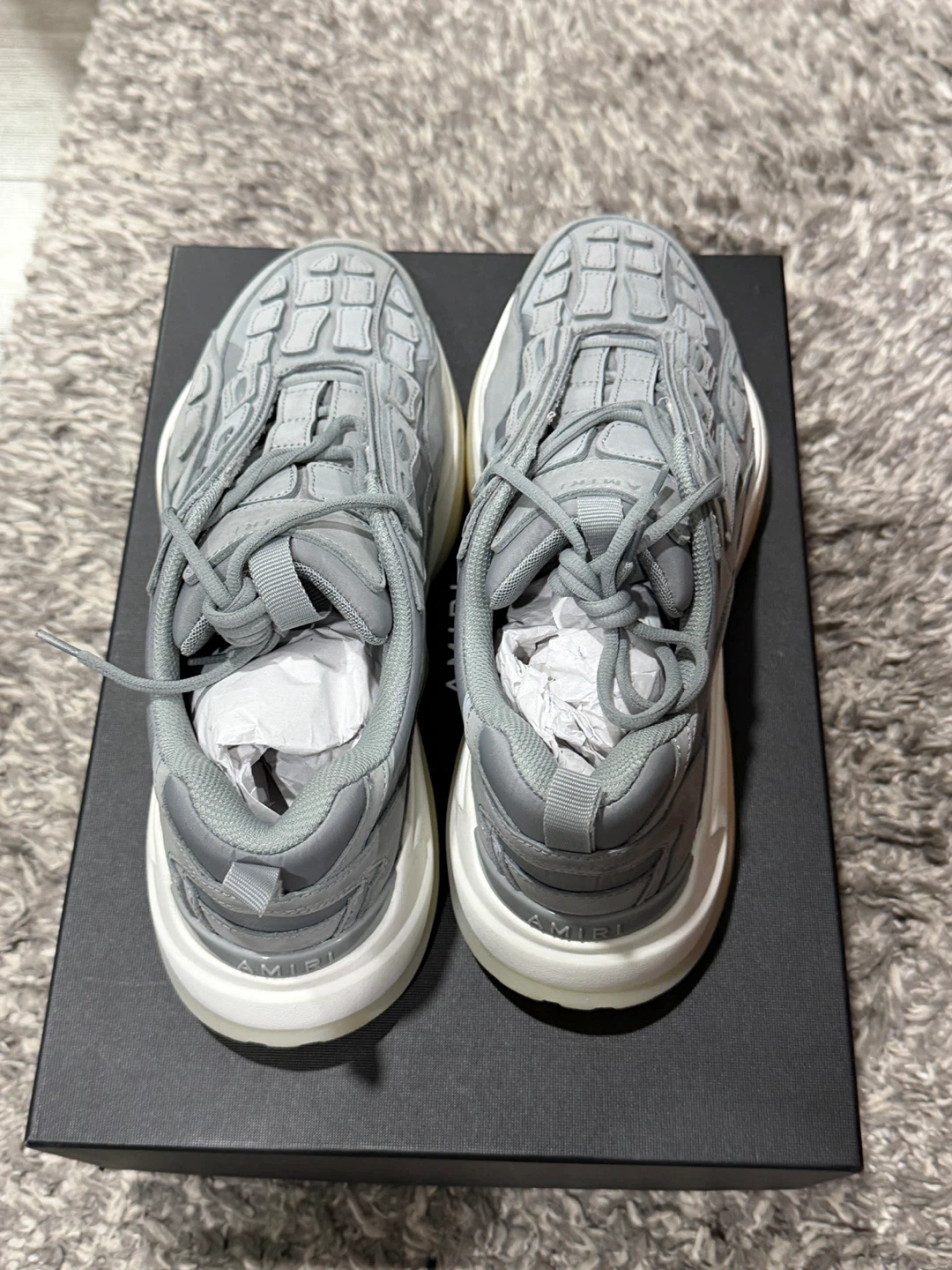 AMIRI Grey Bone Runner Sneakers Size 46 - photo 2