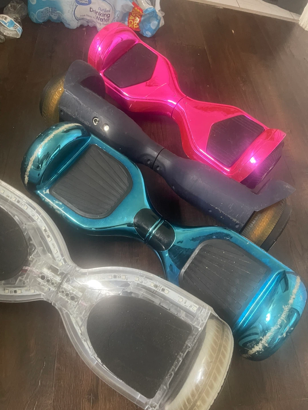 Lot of 3 Hoverboards - Pink, Blue, Clear - photo 4