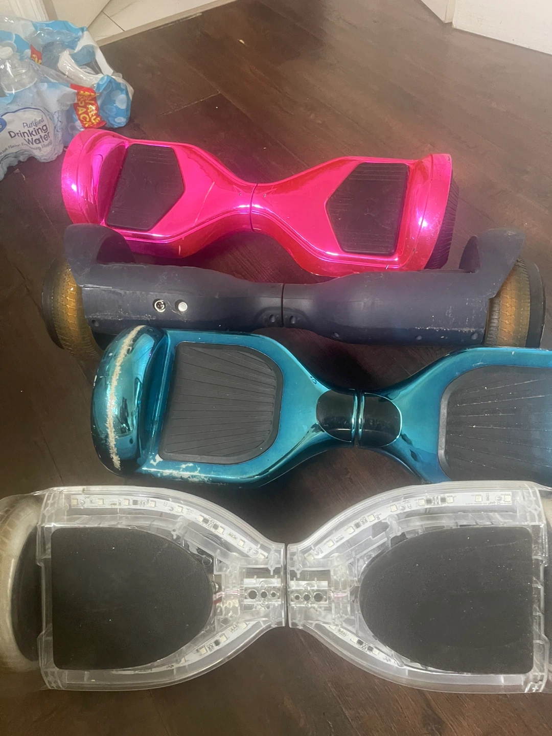 Lot of 3 Hoverboards - Pink, Blue, Clear - photo 3