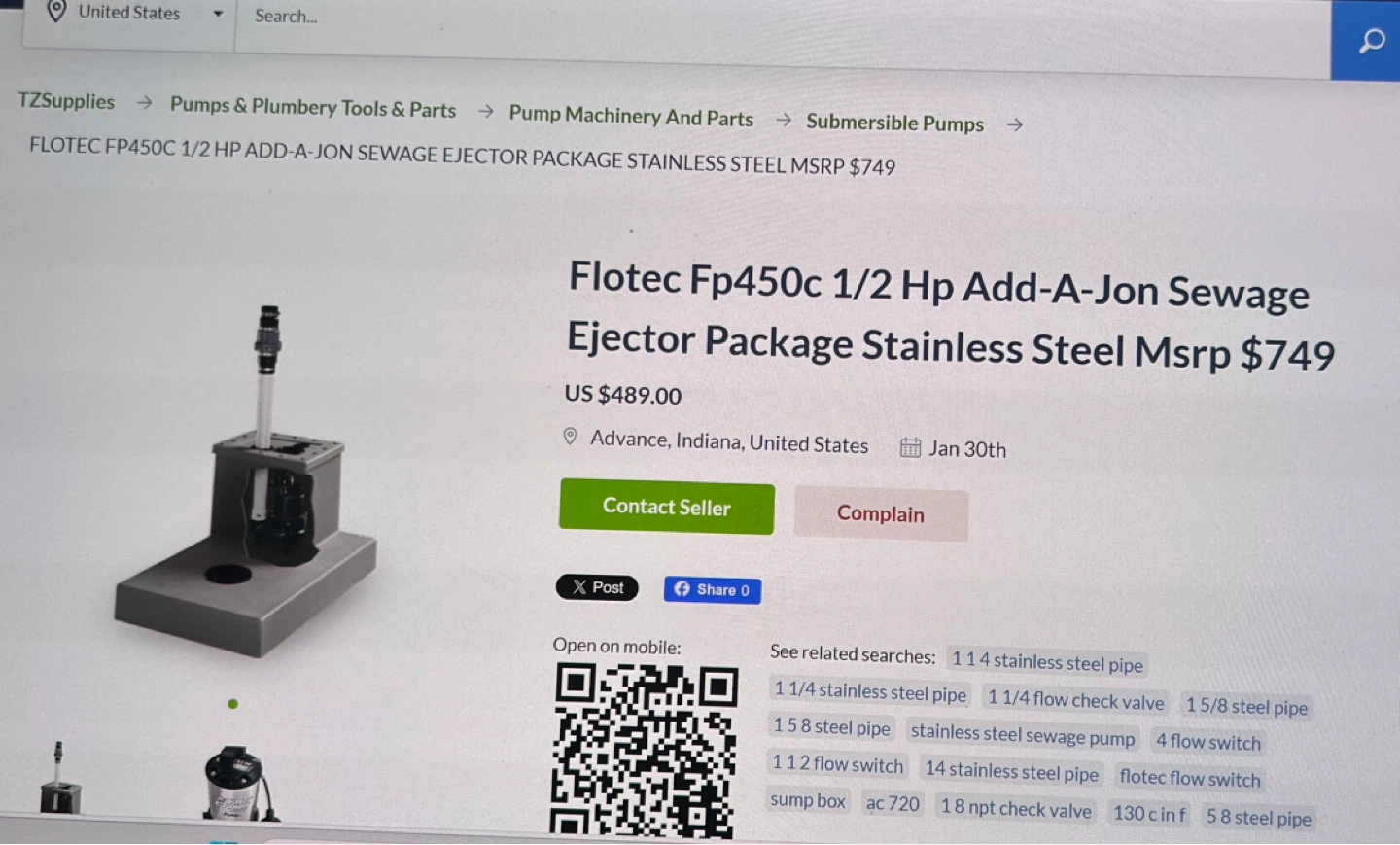 Flotec FP450C 1/2 HP Sewage Ejector Package - photo 5