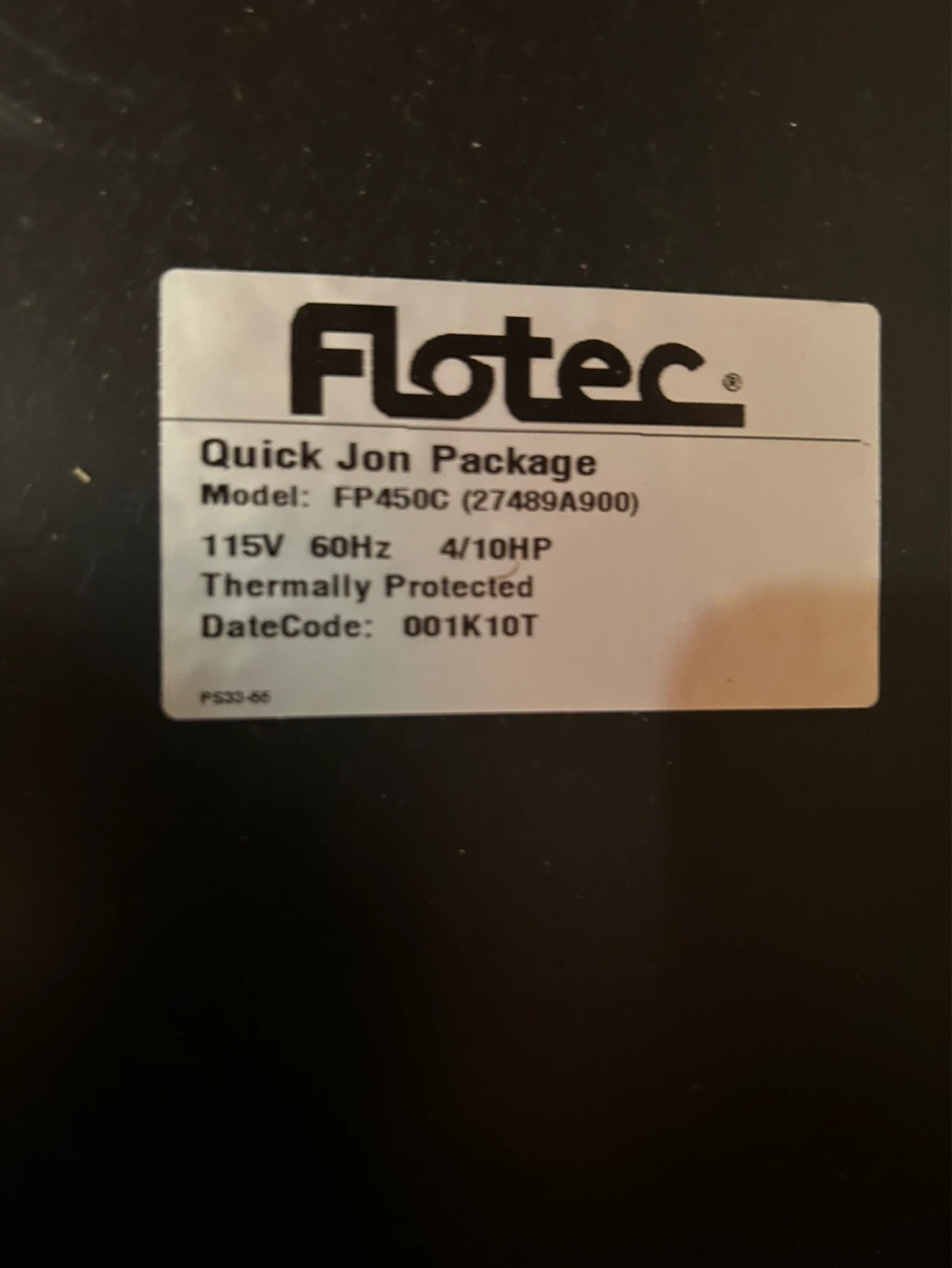 Flotec FP450C 1/2 HP Sewage Ejector Package - photo 4