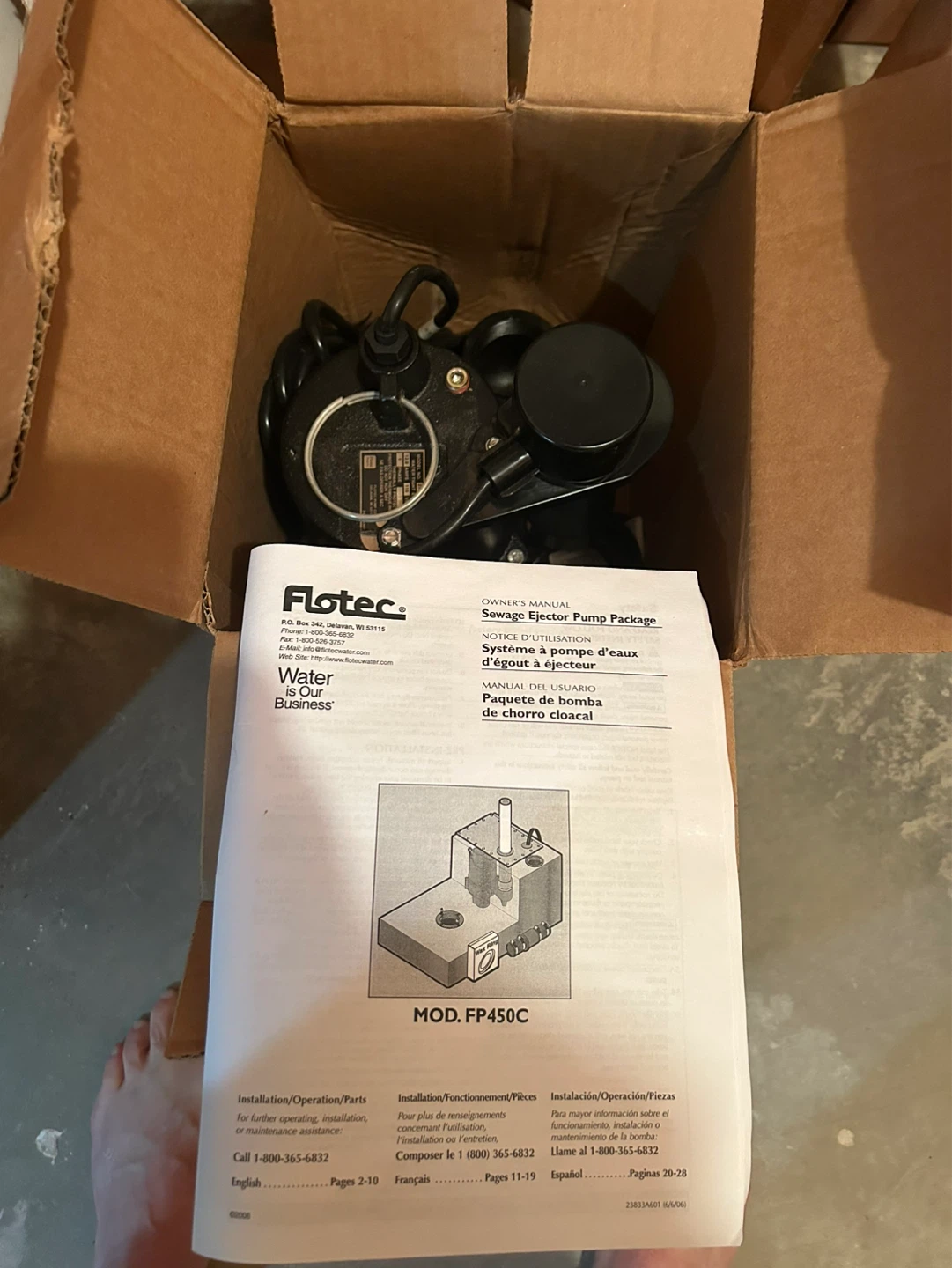 Flotec FP450C 1/2 HP Sewage Ejector Package - photo 2