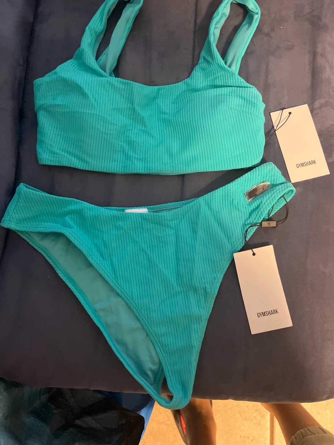 Gymshark Ribbed Bikini Set Teal