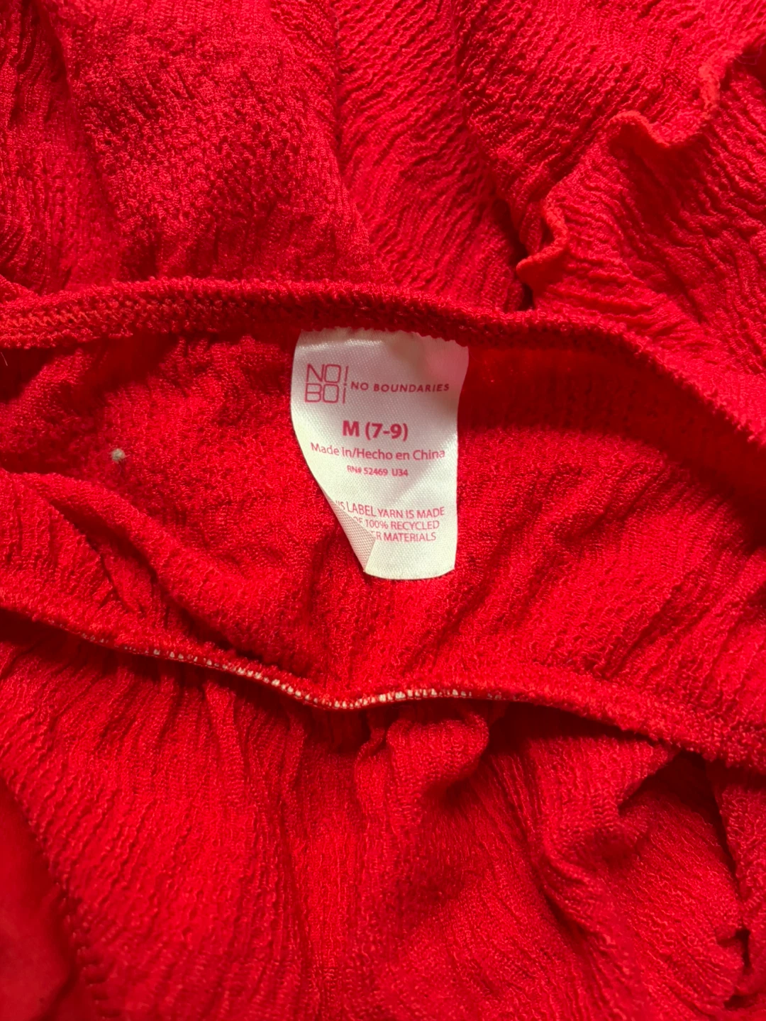 No Boundaries Red Camisole Top M (7-9) - photo 3