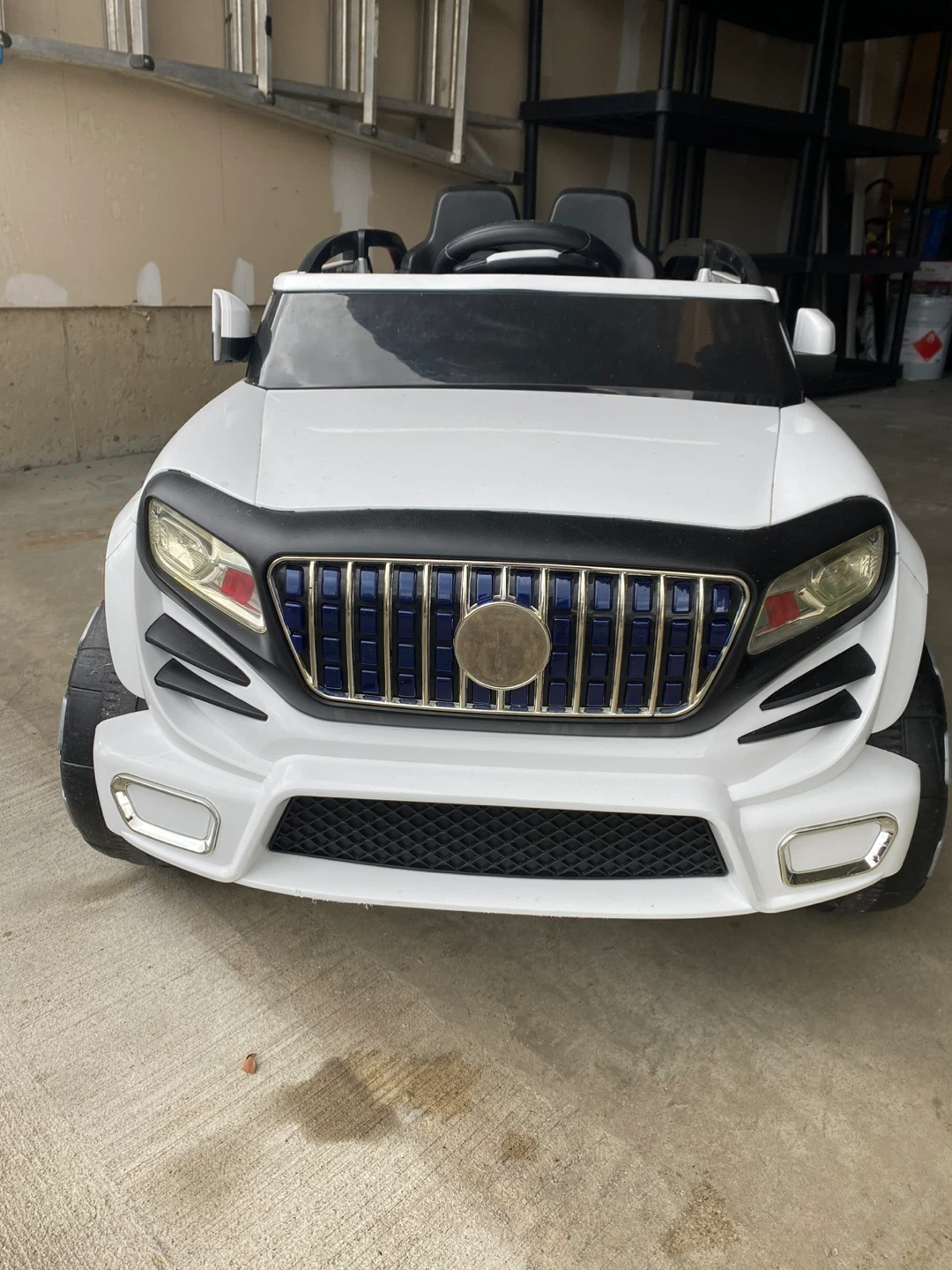 White 6-Wheeled Ride-On Toy Car