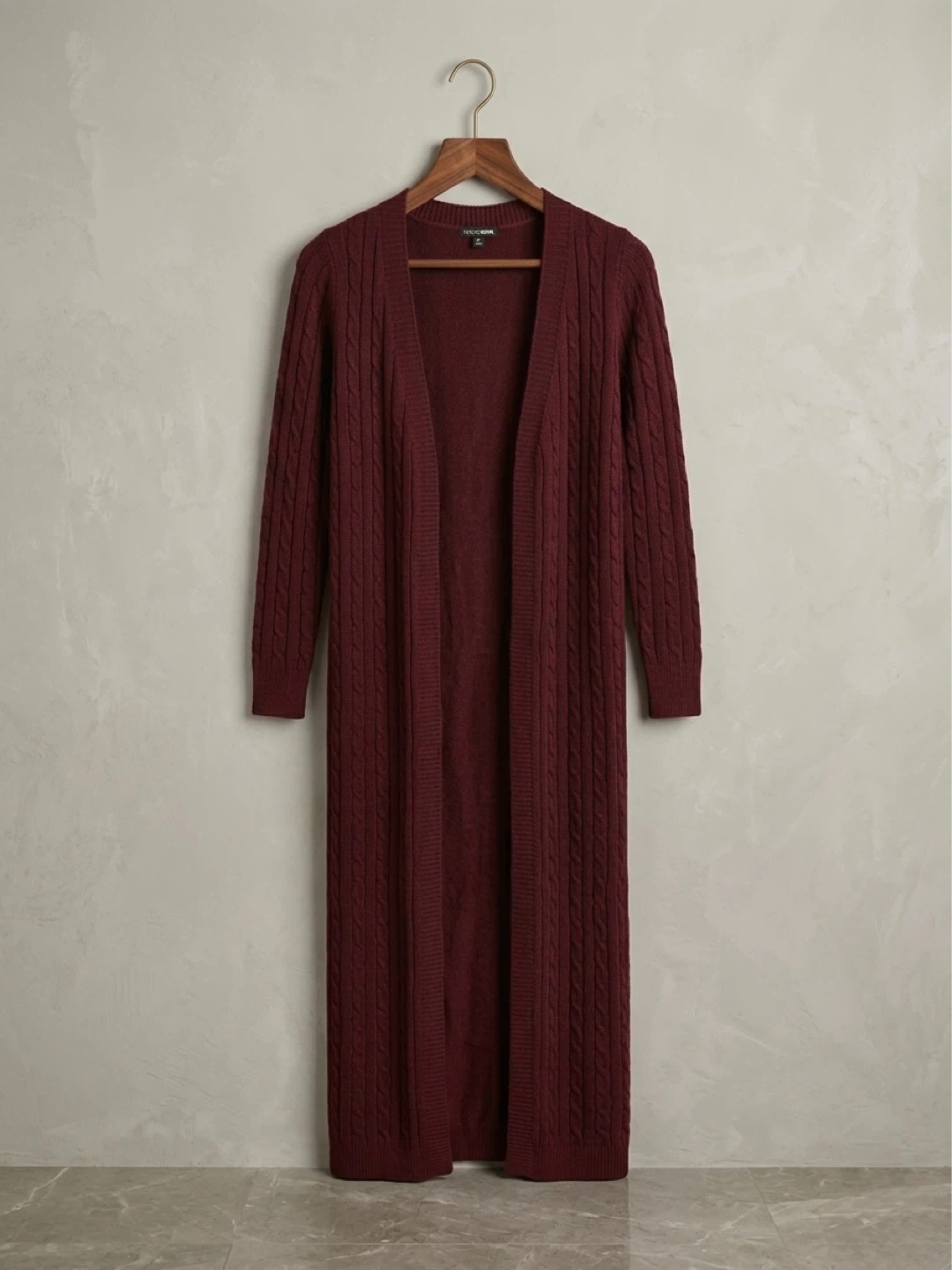 NOOWI Women's Long Cable Knit Cardigan - photo 2