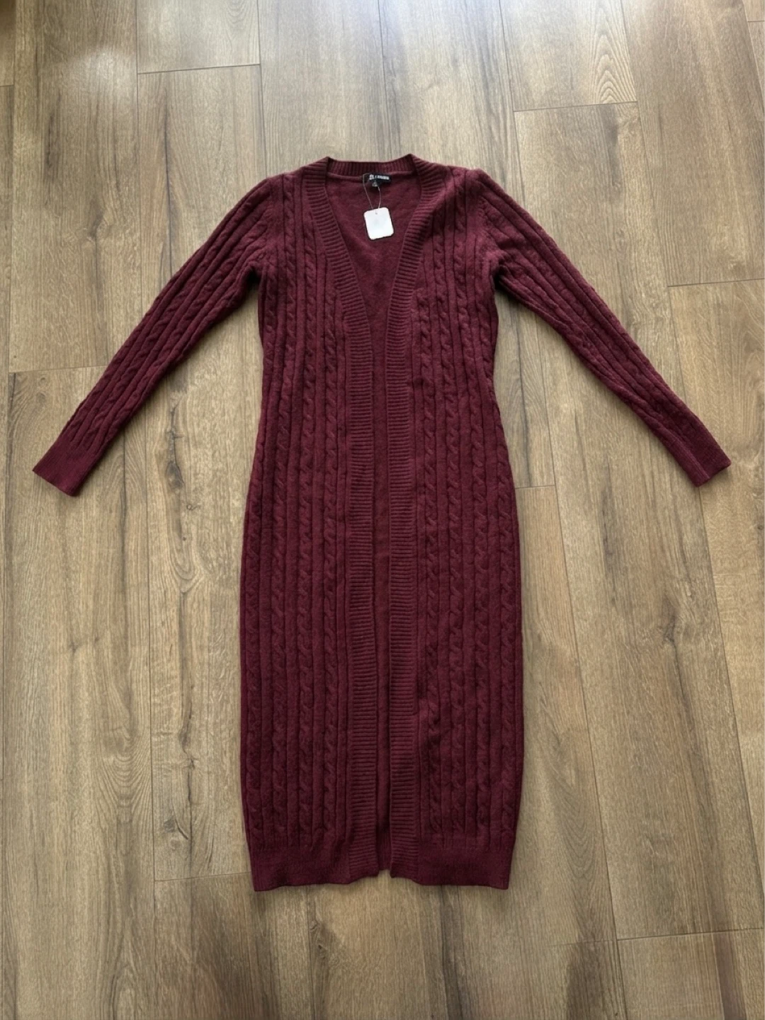 NOOWI Women's Long Cable Knit Cardigan - photo 3