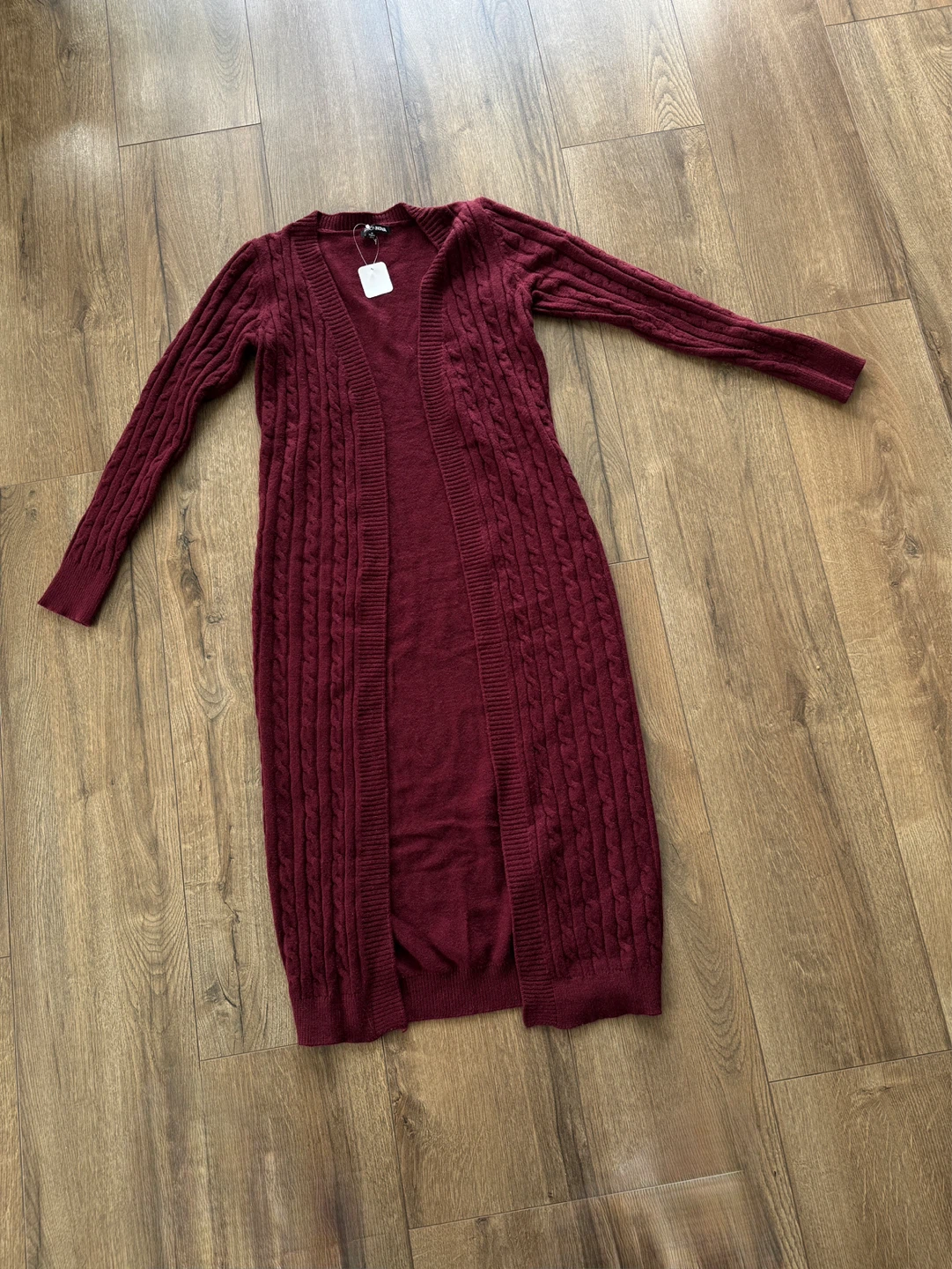 NOOWI Women's Long Cable Knit Cardigan - photo 4