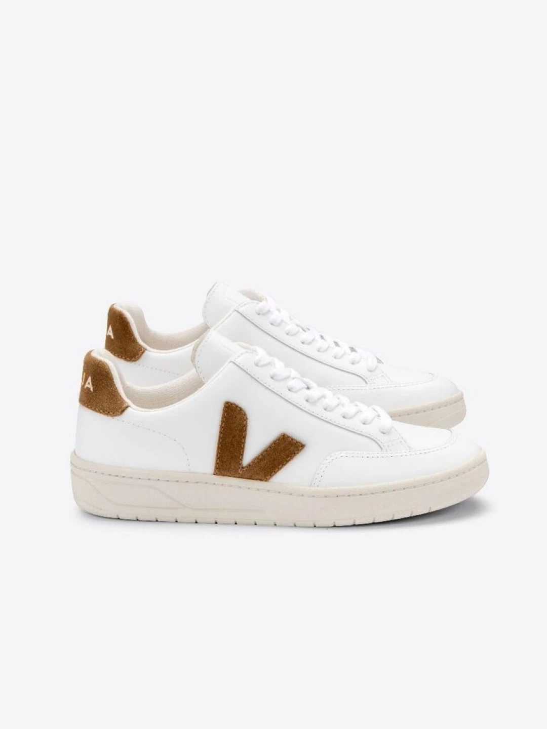 Veja V-12 Sneakers - White/Brown