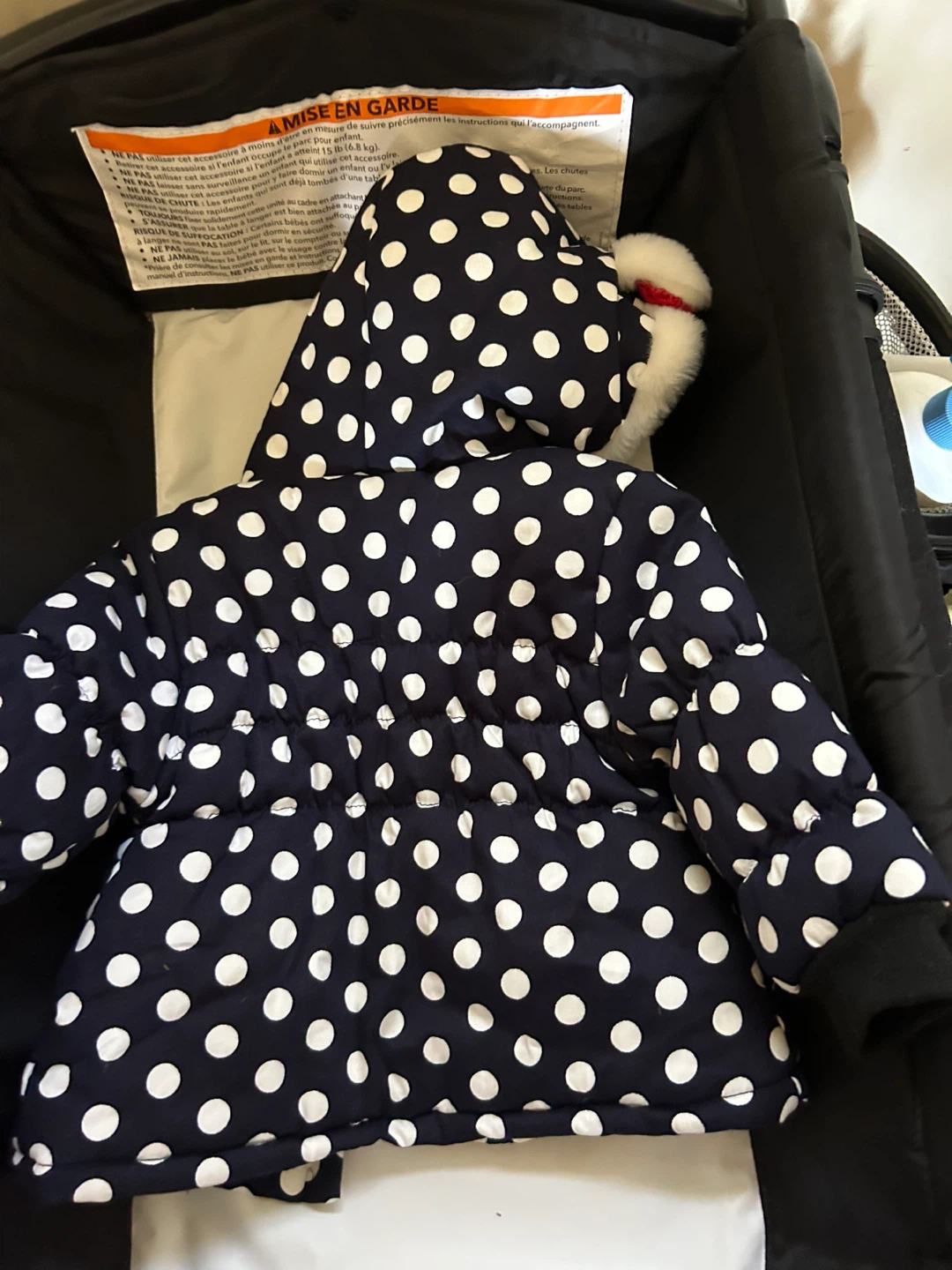Baby Girls Polka Dot Winter Jacket 6-9M - photo 2