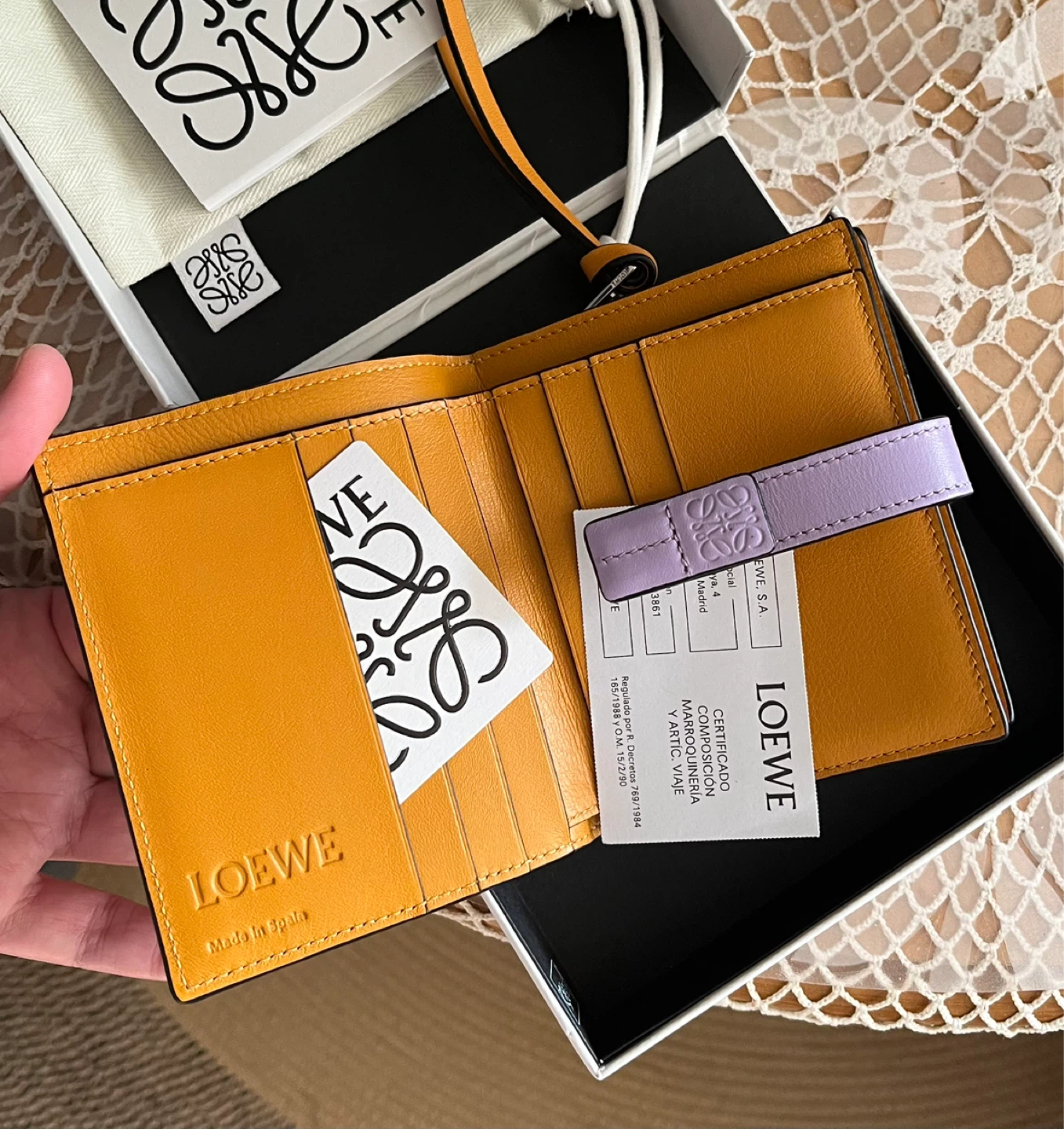 Loewe Bifold Wallet Orange and Yellow - photo 4