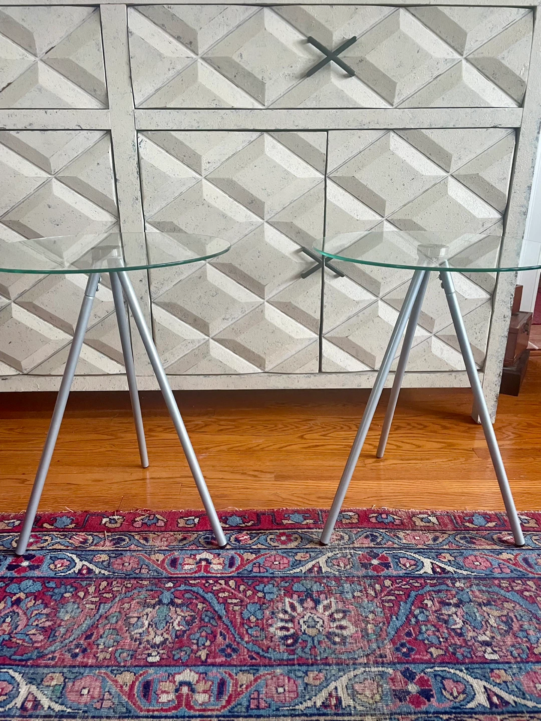 Glass Top Accent Side Table