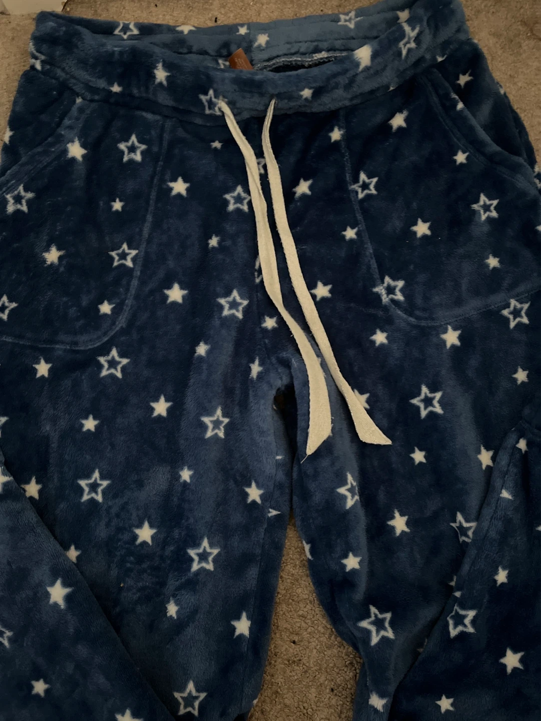 Low rise blue star pyjama pants