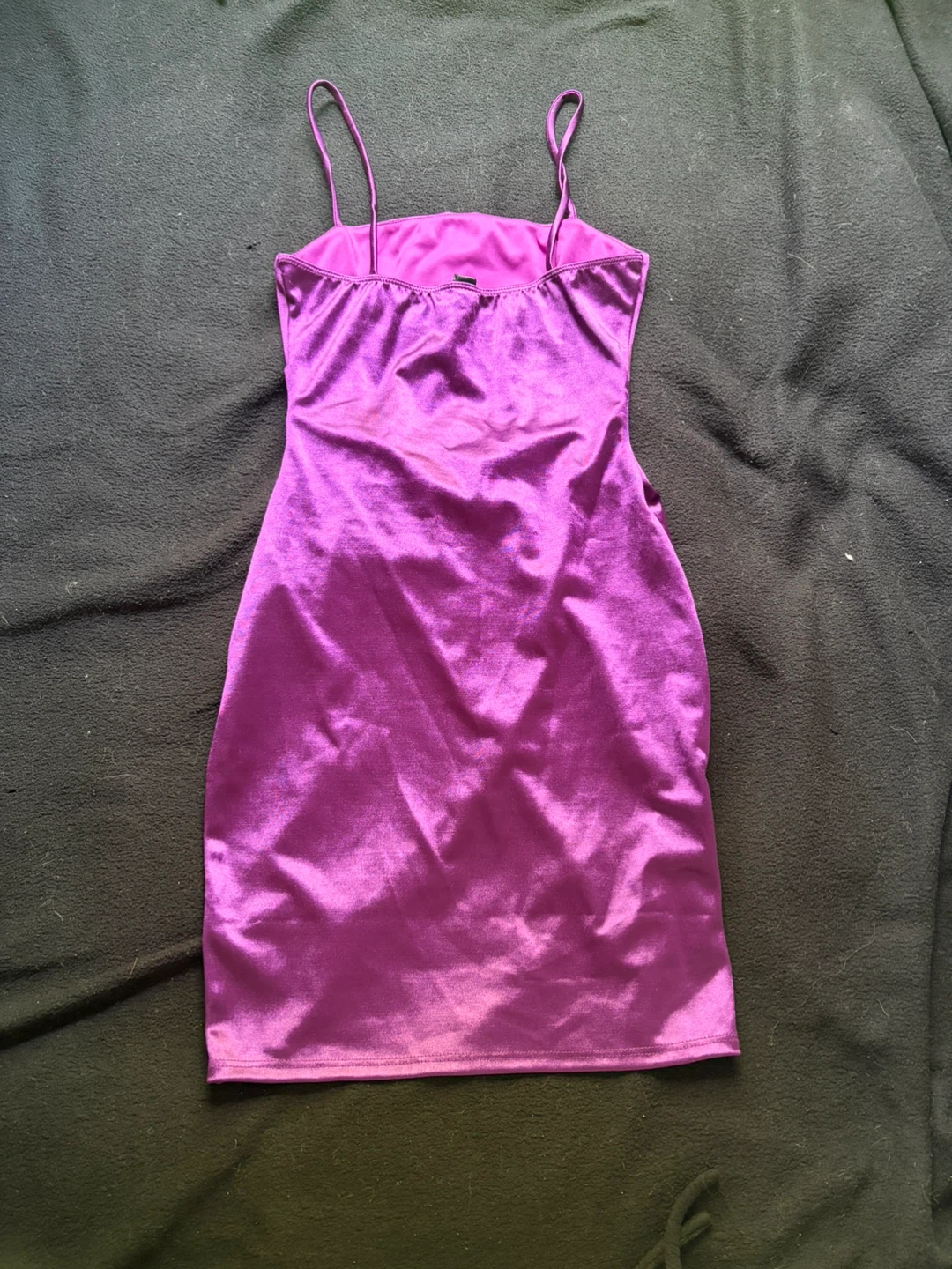 Windsor Purple Satin Ruched Mini Dress - photo 2