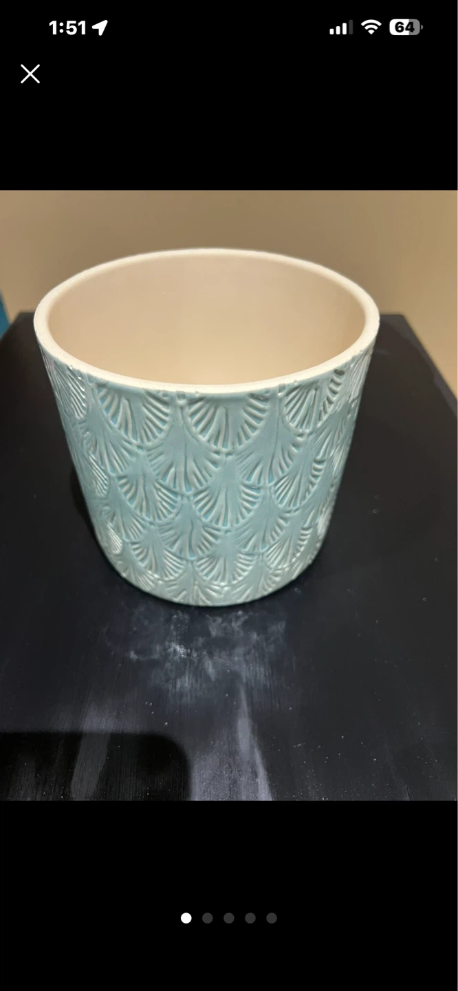 IKEA CHIAFRÖN Plant Pot - Light Blue