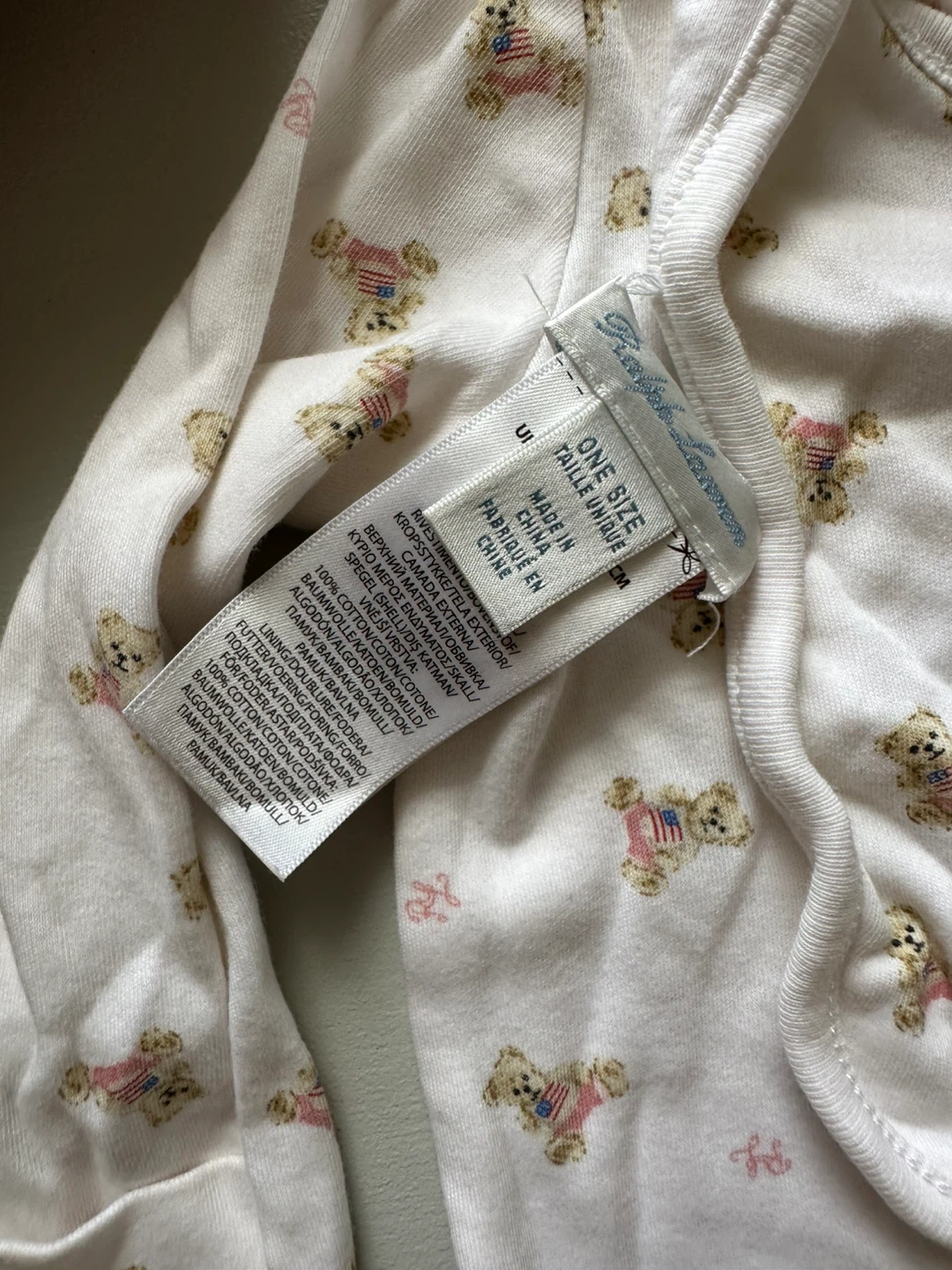 Ralph Lauren Baby Girls Teddy Bear Footed Pajamas & Bib Set - photo 4