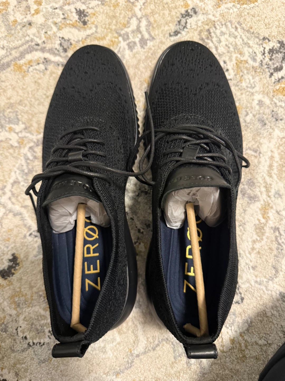 Cole Haan Zerogrand Black Knit Oxford Shoes - Size 10.5 Men's